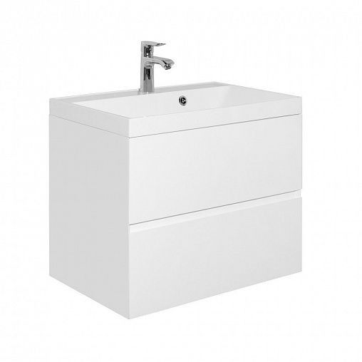 Тумба МАНХЭТТЕН подвесная 60см Белая (2ящ) с умыв.Фостер 60