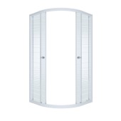 ТРИТОН Душевая штора без поддона Стандарт 90*90*175,стекло ПОЛОСЫ,профиль белый