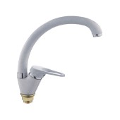 L5913Н Смеситель для кухни белый боковой с гайкой