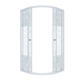 ТРИТОН Душевая штора без поддона Стандарт 100*100*188,стекло УЗОРЫ,профиль белый