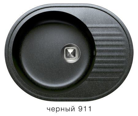 Мойка TOLERO R-122 №911 (черный) 57,5*45,5 см