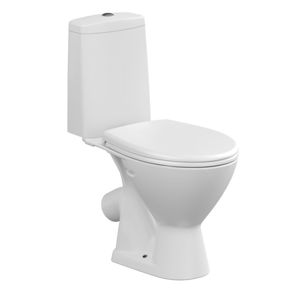 CERSANIT Унитаз-компакт JUST(косой выпуск,2-реж.слив,сидение термопласт, микролифт)