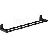 L 30309В Полотенцедержатель двойной 60 см, черный