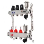 ТIM Коллектор с расходомерами без кранов нерж1/ на 3 вых
