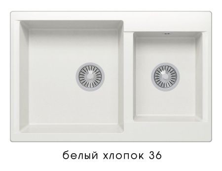 Мойка BRIG-772 №36 (Белый хлопок) 772*500 мм.
