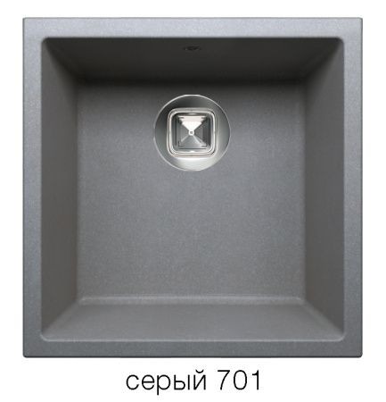 Мойка TOLERO R-128 №701 (серый) 46*46 см