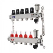 ТIM Коллектор с расходомерами без кранов нерж1/ на 5 вых