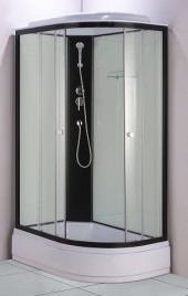 ДАНА Гидробокс 472 120*80*215 ЛЕВ сред.поддон,бел.зад.стекло,мат.перед.стекло,черн.профиль