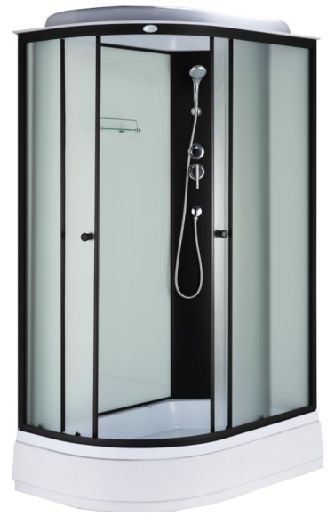 ДАНА Гидробокс 472 120*80*215 ЛЕВ сред.поддон,бел.зад.стекло,мат.перед.стекло,черн.профиль ДАНА Гидробокс 472 120*80*215 ЛЕВ сред.поддон,бел.зад.стекло,мат.перед.стекло,черн.профиль