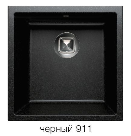Мойка TOLERO R-128 №911 (черный)  46*46 см