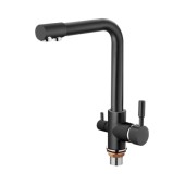 L4055В-3 Смеситель для кухни черный с фильтром