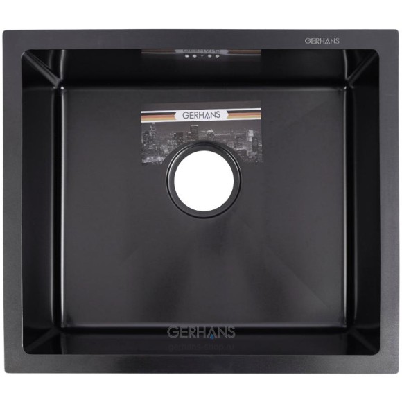 К35043В GERHANS Мойка PVD графит кухонная премиум (500х430) К35043В GERHANS Мойка PVD графит кухонная премиум (500х430)