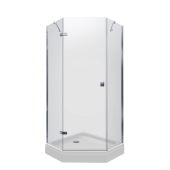 ТРИТОН Душевая кабина Сигма-Хром 90*90*207,низ.пятиугол.подд,стекло ПРОЗРАЧНОЕ,профиль хром