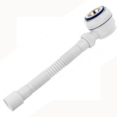 Сифон для душ. поддона с нерж. чашкой д.70мм и гибкой трубой 1 1/2"-40/50