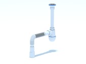 С 1015 Сифон Ани 1 1/4"40 с гибкой трубой 40х50 (тюльпан)