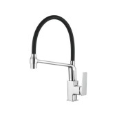 L4078-2 Смеситель для кухни хром c черный гусаком L4078-2 Смеситель для кухни хром c черный гусаком