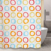 SAVOL Шторка S-01820Q текстиль (180*200) Геометрия (круги) SAVOL Шторка S-01820Q текстиль (180*200) Геометрия (круги)