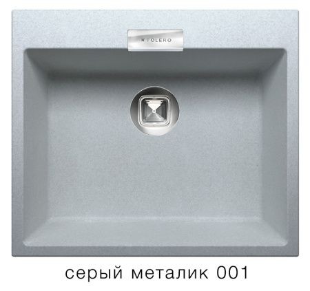 Мойка TOLERO TL-580 №001 (серый металлик) 530*395мм