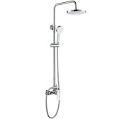 VELUM система душевая ( смеситель для ванны, верх. душ 20см, ручной душ 1 режим, шланг,хром