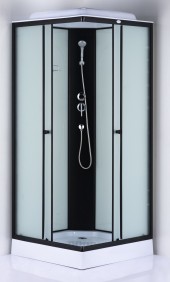 ДАНА Гидробокс 70-06 КВАДРАТ,90*90*215,мел.поддон,бел.зад.стекло,мат.перед.стекло