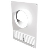 Площадка торцевая с жалюзи Д=135 бел