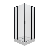 ТРИТОН Душевая кабина Тау-Блэк 90*90*207,низ.квадр.подд,стекло ПРОЗРАЧНОЕ,профиль черный