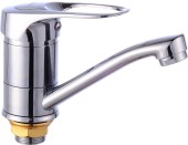 E3702B-1 Смеситель для умывальника с поворотным гусаком 15см E3702B-1 Смеситель для умывальника с поворотным гусаком 15см