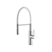 L4097-3 Смеситель для кухни хром с белый гусаком L4097-3 Смеситель для кухни хром с белый гусаком