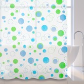 SAVOL Шторка S-6PEVA02 клеенка (180*180) Бирюзовый шар SAVOL Шторка S-6PEVA02 клеенка (180*180) Бирюзовый шар