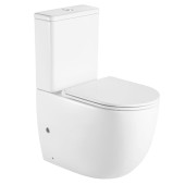 AZARIO AZ-2128 Унитаз-Компакт MITTA,безободковый(прямой выпуск,2-реж.слив,сидение дюро,микролифт)