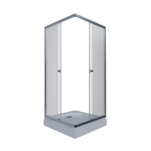 ТРИТОН Душевая кабина Вента-Хром 100*100*202,низ.квадр.подд,стекло ПРОЗРАЧНОЕ,профиль хром