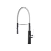 L4097В-3 Смеситель для кухни черный c белым гусаком L4097В-3 Смеситель для кухни черный c белым гусаком