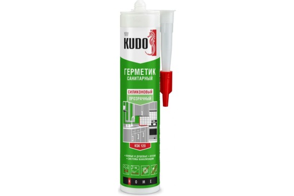 KUDO Герметик силиконовый  универсальный ПРОЗРАЧНЫЙ (280 мл)