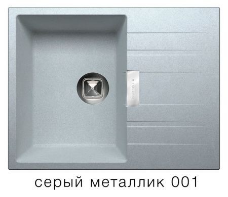 Мойка TOLERO TL-650 №001 (серый металлик) 650*500мм