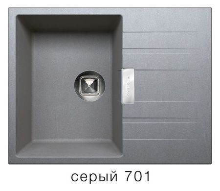 Мойка TOLERO TL-650 №701 (серый) 650*500мм