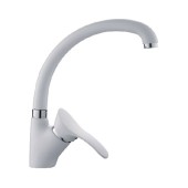 L4101Н Cмеситель для кухни белый мат боковой