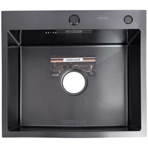 К36050В GERHANS Мойка PVD графит кухонная премиум (600х500)