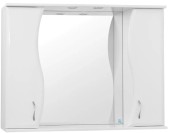 Зеркало-шкаф ПАНДА 90см ВОЛНА с подсветкой Зеркало-шкаф ПАНДА 90см ВОЛНА с подсветкой