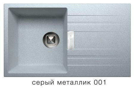 Мойка TOLERO TL-750 №001 (серый металлик) 750*500мм