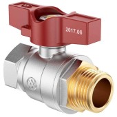 MIRAYA  Кран шаровый НР-ВР 1/2" (бабочка)