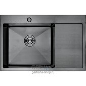 К37851B(L) GERHANS Мойка PVD графит кухонная премиум (780х510) К37851B(L) GERHANS Мойка PVD графит кухонная премиум (780х510)