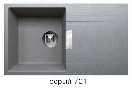 Мойка TOLERO TL-750 №701 (серый) 750*500мм