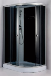 ДАНА Гидробокс 719В 120*80*215 ЛЕВ,мел.поддон,чер.зад.стекло,тонир.перед.стекло