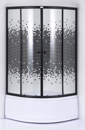 ДАНА Душевая кабина 521B 100*100*194,мат.стекла,профиль хром,поддон 46см