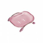 L 332 Мыльница настольная пластик розовая