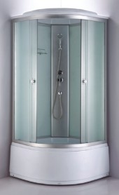 ДАНА Гидробокс 870W 90*90*215 глуб.поддон,бел.зад.стекло,мат.перед.стекло