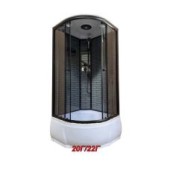 ДАНА Гидробокс 22Г (ГРАФИТ КИРПИЧИКИ)100*100*215 глуб.поддон,тонир.перед.стекло,черн.проф