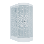 ТРИТОН Гидробокс Стандарт 120*80*218 А(Лев),низ.подд,стекло МОЗАЙКА,профиль белый