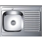 L 68060-6-L Мойка накладная 80*60*18 ДЕКОР 0,6мм (1407)