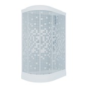 ТРИТОН Гидробокс Стандарт 120*80*218 А(Прав),низ.подд,стекло МОЗАЙКА,профиль белый